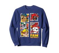 Paw Patrol Chase, Marshall And Zuma Square Sweatshirt, Adult Unisex, Navy Blue, Small