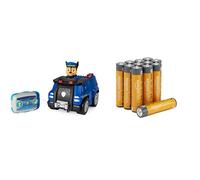 Paw Patrol Chase RC Police Car, 3+ years, & Amazon Basics AAA Alkaline 12 pack, 10yr shelf