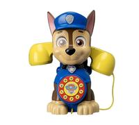 Paw Patrol - Chase Silhouette Phone - Callback Function - with Wheels and Drag Rope - Official Product - +18 Months (Deqube 931PAT15006)