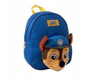 PAW Patrol Chase Unisex Children's School Backpack - Character 3D Plush School Backpack, Blue with Adjustable Straps and Zip, Official License, One Size
