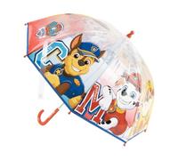 PAW Patrol Children's Umbrella - Transparent Manual Umbrella 45 cm in POE, Sturdy Fibreglass Structure and Curved Handle, Ideal for School and Rainy Days