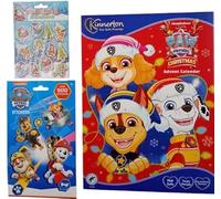 Paw Patrol Chocolate Advent Calendar 2025 Christmas Sticker Bundle - Bonus 500 Paw Patrol Stickers, Festive Sticker Sheet