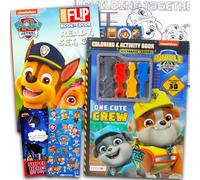 Paw Patrol Coloring Book for Kids Ages 4-8 - Rubble & Crew Coloring Art Set Bundle with Coloring Pages, Activities, Games Plus Stickers, Crayons, More | Paw Patrol Rubble Activity Book Set for Boys