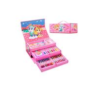 Paw Patrol Art Set Kids Colouring Pencils Felt Tip Pens Crayons Paints Stationery Crafts Boys Girls Art Supplies Preschool Travel 40 Plus Pcs Gift Set (Pink)