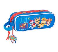 PAW PATROL COOL - Double Child's Pencil Case, Children's Pencil Case, Ideal for School Age Children, Comfortable and Versatile, Quality and Resistance, 21 x 6 x 8 cm, Red/Blue, M, Casual