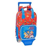 Paw Patrol Cool - School Backpack 765 with Trolley 805, Ideal for Children of Different Ages, Comfortable and Versatile, Quality and Resistance, 20 x 8 x 28 cm, Red/Blue, M, Casual