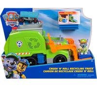 Paw Patrol: Crush ’N’ Roll Recycling Lorry with Rocky Action Figure & Transforming Compacted Recycling Vehicle, Kids’ Toys for Boys & Girls Aged 3 and up