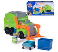Paw Patrol: Crush N Roll Recycling Truck with Rocky Action Figure & Transforming Compacted Trash Vehicle Kids Toys for Boys & Girls Ages 3 and up