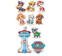 Paw Patrol Cupcake Toppers, 9-Piece Set, Pre-Assembled Picks | All 9 Characters, Glossy Die-Cut Finish, Cake & Cupcake Use, No DIY Required, Kids Birthday Party