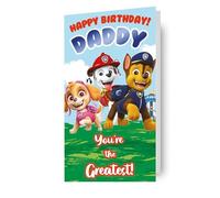 paw patrol, daddy, birthday card