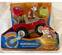 PAW Patrol , Dino Rescue Marshall’s Deluxe Rev Up Vehicle with Mystery Dinosaur Figure