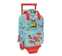Safta Paw Patrol Dino Rescue 4.50l Wheeled Backpack Blue Kids