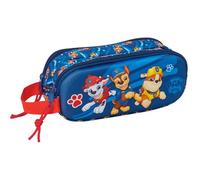 PAW PATROL - Double 3D Pencil Case, Children's Pencil Case, Ideal for School Age Children, Comfortable and Versatile, Quality and Resistance, 21 x 6 x 8 cm
