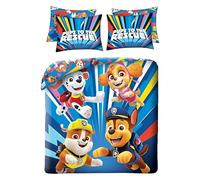 Paw Patrol Double Duvet Cover Set - Reversible Kids Bedding Set Blue | Soft Microfibre Quilt Cover & Pillowcase | Boys & Girls Bedroom Set | Pups to the Rescue Design (Double)
