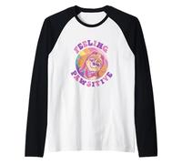 Paw Patrol Feeling PAWsitive Retro Rainbow Circle Raglan Baseball Tee