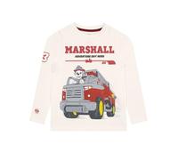 Paw Patrol Fire Rescue Boys Long Sleeve Top, Marshall Boys T-Shirts, Cream 2-3 Years