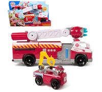 Paw Patrol Fire Rescue: Rapid Reload Fire Truck with Marshall Figure, Quick-Fire Launcher, Lights and Sounds, Kids Toys for Boys and Girls Ages 3 and
