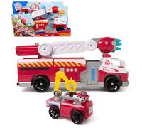 PAW Patrol Fire Rescue: Rapid Reload Fire Truck with Marshall Figure, Quick-Fire Launcher, Lights and Sounds, Kids Toys for Boys and Girls Ages 3 and Up