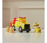 PAW Patrol Fire Rescue: Rubble Rescue Fire Dump Truck with Action Figure, Projectiles, and Toy Truck, Kids Toys for Boys & Girls Ages 3 and Up