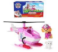 Paw Patrol Fire Rescue Skye Rescue Fire Chopper Helicopter Toy | 7-Inch Toy Helicopter, Real Spinning Propellers, Extending Mechanical Hook, Skye Figure, Kids Toys for Boys & Girls Ages 3+