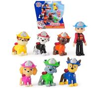 PAW Patrol Fire Rescue Team Pack with 7 Collectible Action Figures, Including Ryder and 6 Pups, Kids Toys for Boys and Girls Ages 3 and Up