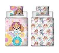 PAW PATROL 'Flowers' Reversible Duvet Cover Bedding Set Toddler Junior Size