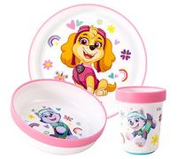 Paw Patrol Girl 3pcs Reusable Bicolor Kids Dinner Tableware Set