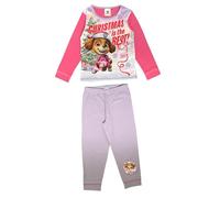Paw Patrol, Girls 2 Piece Pyjamas Set Featuring Skye CHRISTMAS IS THE BEST!, Pink, Age 4-5 Years