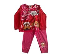 Paw Patrol Girls Christmas Festive Pyjamas Nightwear Pyjama Set Red (UK, Age, 3 Years, 4 Years, Regular, Red)