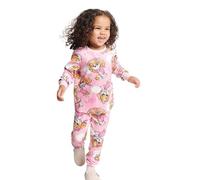 Paw Patrol Girls Fleece Pyjamas - Officially Licensed Paw Patrol Character Skye Pink Twosie Sleep Set with Long Sleeve Top & Cuffed Bottoms, Super-Soft, Machine Washable Kids PJs, Ages 3-6 Years