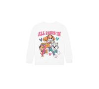 Paw Patrol Girl's Liberty, Everest & Skye Sweatshirt in White | Size: 7-8 Years Paw Patrol White 7-8 Years