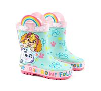 Paw Patrol Girls Multicoloured Skye & Everest Wellington Boots with Handles - 7 UK Child