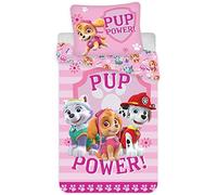 Paw Patrol Girls' Paw Power Reversible Bed Set, Pink Cotton: Pillowcase (40 x 60 cm), Duvet Cover (100 x 135 cm)