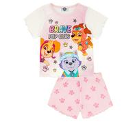 Paw Patrol Girl's Toddler Short Sleeve Short Leg Pyjama Set (Pink AOP & Pink) in Pink | Size: 12-18 m Paw Patrol Pink 12-18 m