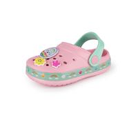 Paw Patrol Girls Pink Multi Badge Clogs - 7 UK Child