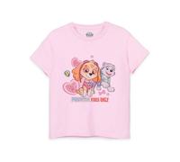 Paw Patrol Girls Pink Pawsitive Vibes Only Short Sleeved T-Shirt - 7-8 Years