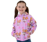 Paw Patrol Girls Raincoat, Skye Girls Rain Jacket, Water Resistant Raincoat For Kids, Pink 6-7 Years