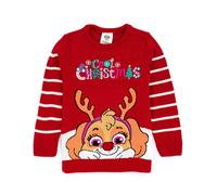 Paw Patrol Christmas Jumper Kids | Girls Boys Skye Rudolph Reindeer Festive Red Knitted Sweater | Xmas Gifts for Him Her 6-7 Years