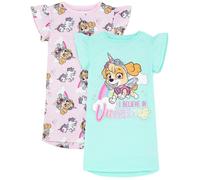 Paw Patrol Girls Skye Unicorn Nightie (Pack of 2) - Pink/Blue - Pink/Blue - 5-6 Years