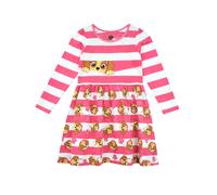 Paw Patrol Girl's Stripe Skye Dress Long Sleeve in Pink | Size: 7-8 Years Paw Patrol Pink 7-8 Years