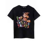 Paw Patrol Girls T-Shirt | Trick Or Treats Black Graphic Tee for Children | Witch Skye Fun Short Sleeve Top | Cute & Spooky Halloween Cartoon Gift