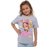 Paw Patrol Girl's Team Skye T-Shirt in Grey | Size: 3-4 Years Paw Patrol Grey 3-4 Years
