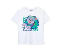 Paw Patrol Girls T-Shirt | White Everest the Snow Pup Graphic Tee for Kids | Husky Cartoon Apparel Short-Sleeve Top | Cute Daywear TV Show Character Gift for Children