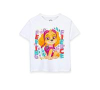 Paw Patrol Skye Girls T-Shirt | Skye Feeling Fierce White Short Sleeved Graphic Tee for Kids | Pink Cockapoo Pup Short-Sleeve Lightweight Fashion Top | Movie Series Merchandise Gift for Children