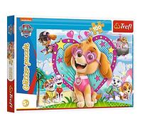 Trefl 14818 Glitter, in the glow of Skye, Paw Patrol 100 Teile, für Kinder ab 5 Jahren Jigsaw Puzzle, Coloured