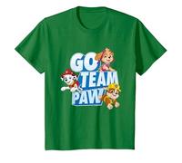 Paw Patrol Go Team Paw T-Shirt, Youth, Kelly Green, Small