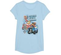 Paw Patrol Group Shot is On A Roll T-Shirt, Girls, Baby Blue, Medium