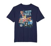 Paw Patrol Group Shot is On A Roll T-Shirt, Men's Big and Tall, Navy Blue, 5X Tall