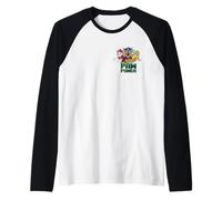 Paw Patrol Group Shot Left Chest Paw Power Raglan Baseball Tee