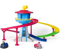 Paw Patrol Headquarters Rescue Tower with 2 Tracks for Vehicles, 2 Characters, Chase and Marshall Vehicle, Height 35 cm - Age 2+ Years - Multicoloured